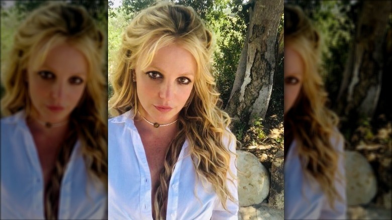 Britney Spears pose en selfie