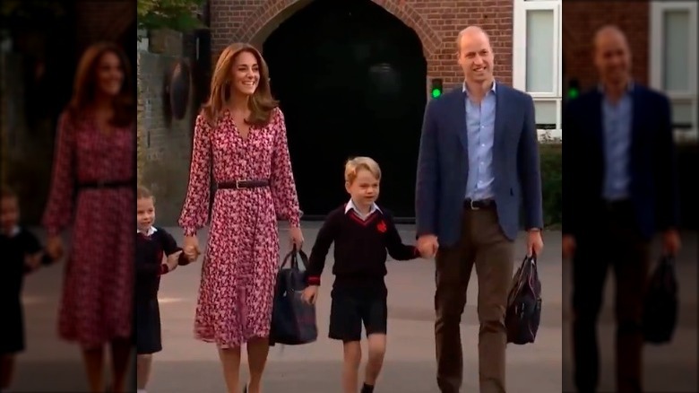 Kate Middleton emmène les enfants à l'école