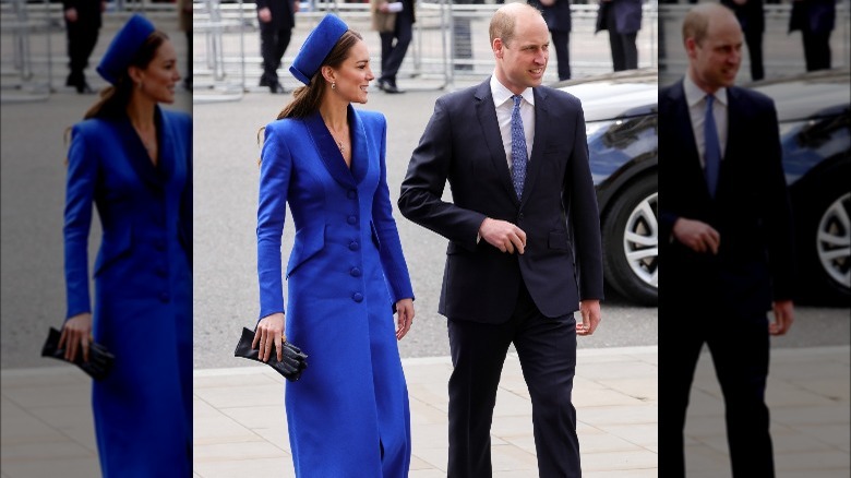 Kate Middleton et le prince William arrivant au service du Commonwealth Day 2022 