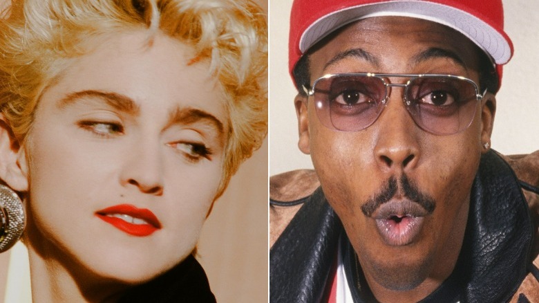 Madonna en conférence de presse, Arsenio Hall fait la grimace