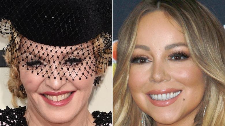 Madonna souriante sous voile, Mariah Carey souriante