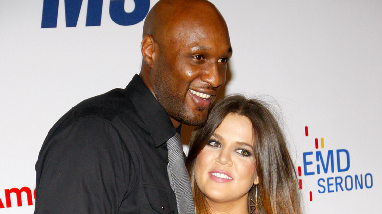 Lamar Odom et Khloé Kardashian sourient