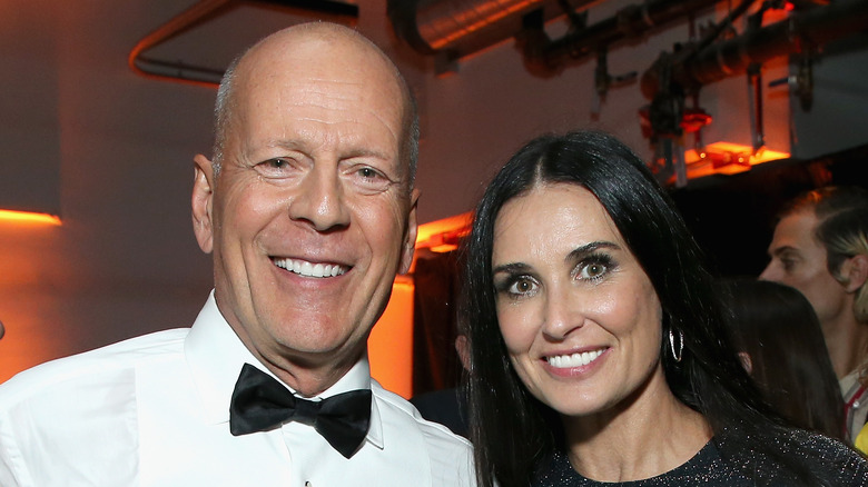 Bruce Willis et Demi Moore lors d'un événement 