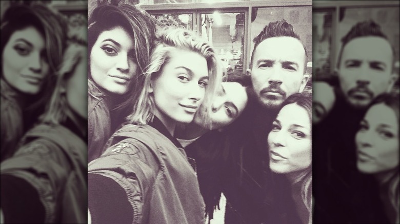 Kylie Jenner, Hailey Baldwin, Kendall Jenner, Carl Lentz et Laura Lentz