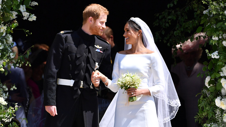 Le prince Harry et Meghan Markle rient