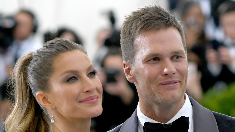 Tom Brady et Gisele Bundchen lors d'un événement 