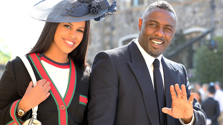 Idris Elba et Sabrina Dhowre arrivent au mariage de Meghan et Harry