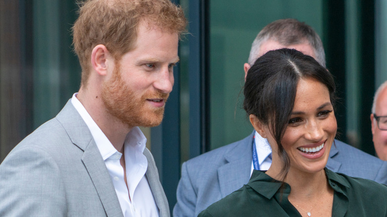 Le duc et la duchesse de Sussex, le prince Harry et Meghan Markle, à l'Université (Chichester) Tech Park 2018