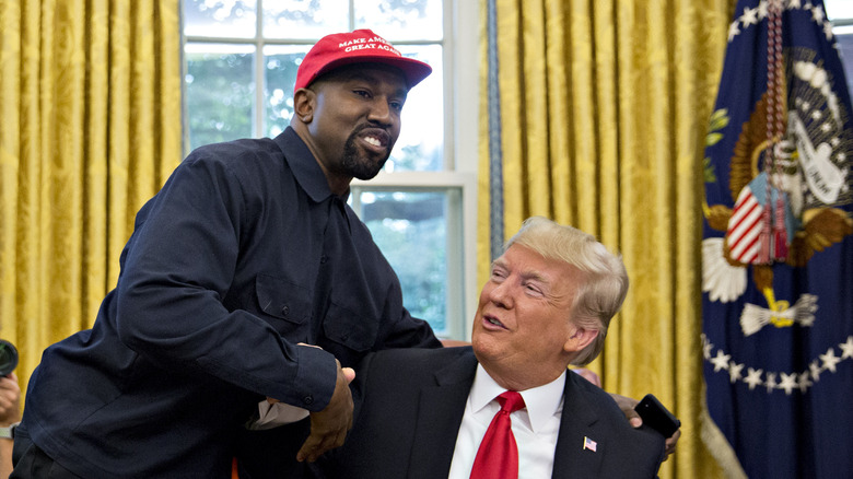 Kanye West avec Donald Trump à la Maison Blanche en 2018