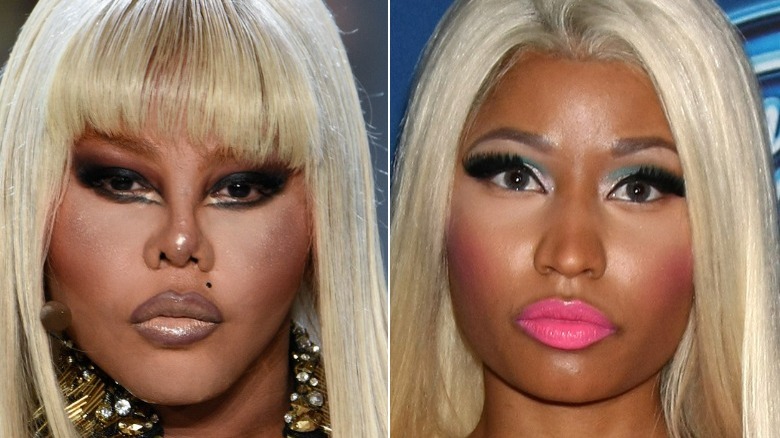 Lil Kim en perruque blonde, Nicki Minaj en perruque blonde