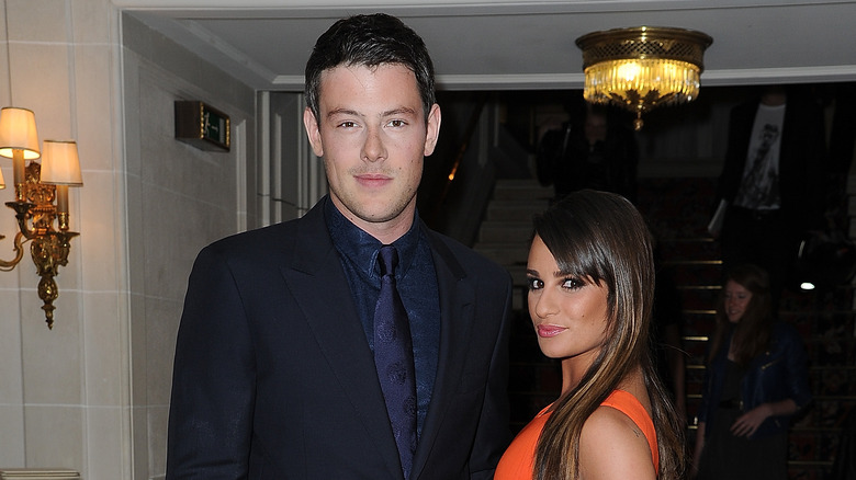 Cory Monteith et Lea Michele posant ensemble