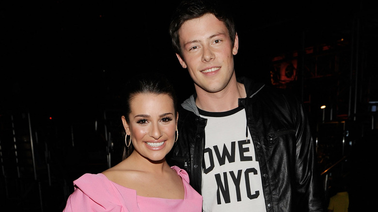 Lea Michele et Cory Monteith souriant