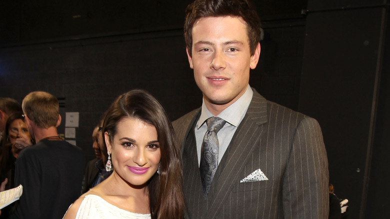 Lea Michele et Cory Monteith posant