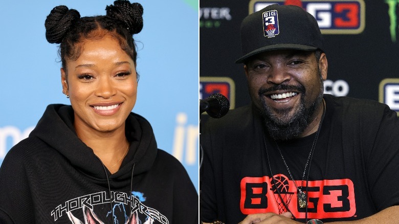 Keke Palmer et Ice Cube souriant