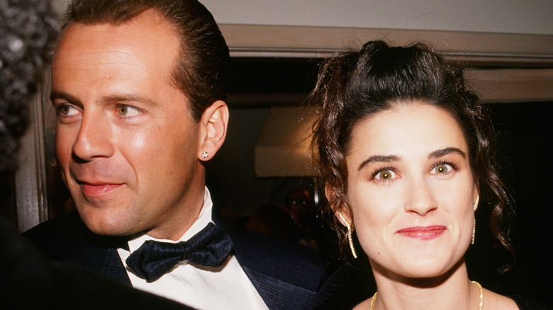 Bruce Willis et Demi Moore posant ensemble