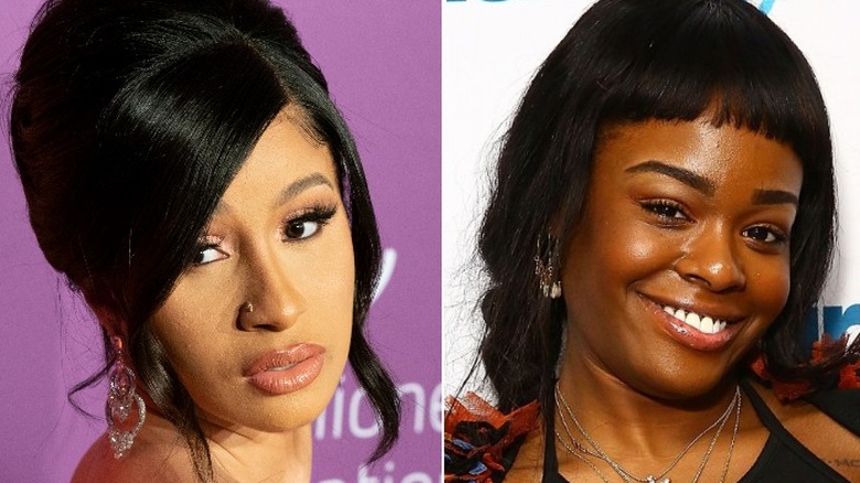 Une image composite de Cardi B et Azealia Banks