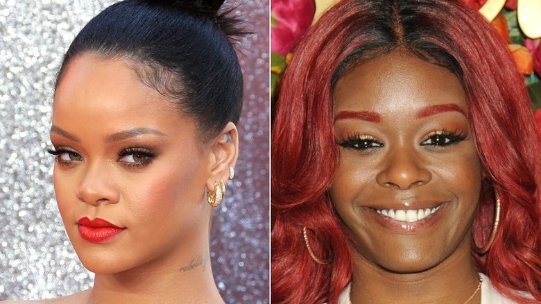 Une image composite de Rihanna et Azealia Banks