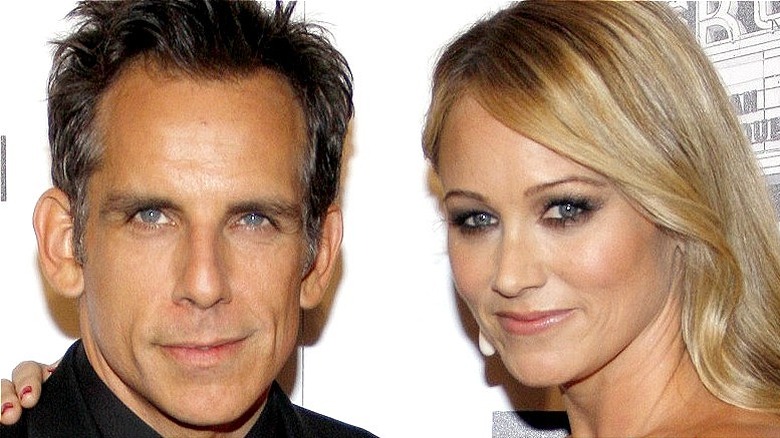 Ben Stiller et Christine Taylor, posant