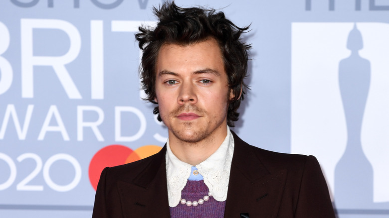 Harry Styles pose sur le tapis rouge