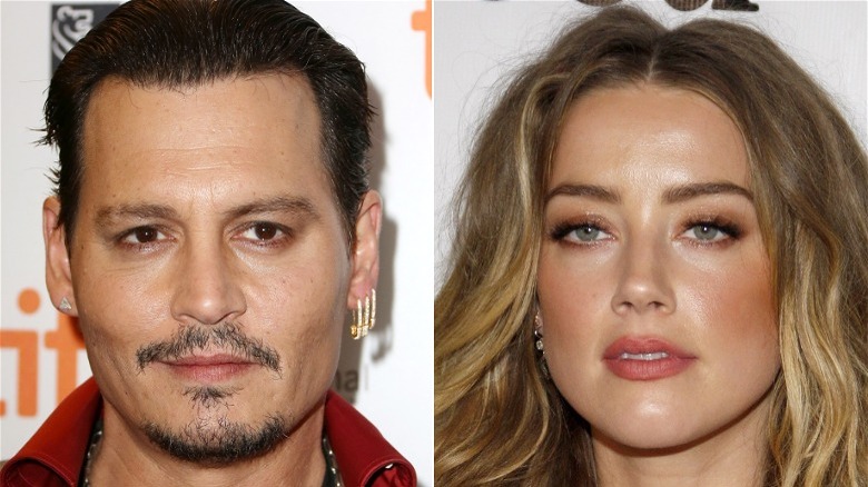 Une image composite de Johnny Depp et Amber Heard