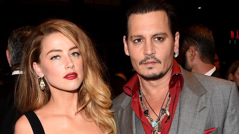 Amber Heard Johnny Depp pose