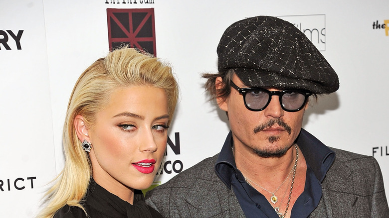 Amber Heard et Johnny Depp sur le tapis rouge