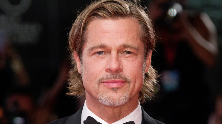 Brad Pitt avec un petit sourire 