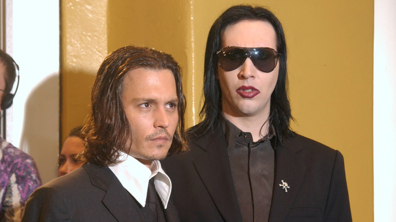 Johnny Depp, Marilyn Manson en lunettes de soleil