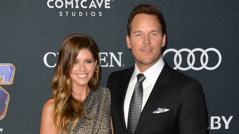 Chris Pratt et Katherine Schwarzenegger posent