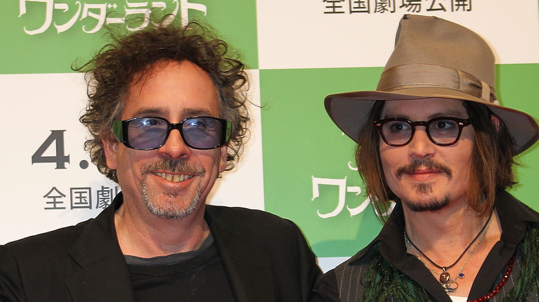 Tim Burton Johnny Depp à la première d'Alice au pays des merveilles