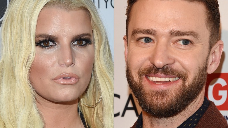 Jessica Simpson et Justin Timberlake côte à côte