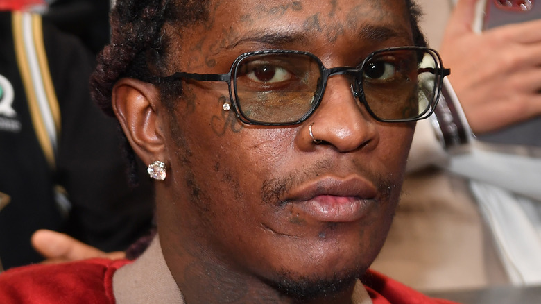 Le rappeur Young Thug assiste au match entre les Phoenix Suns et les Atlanta Hawks