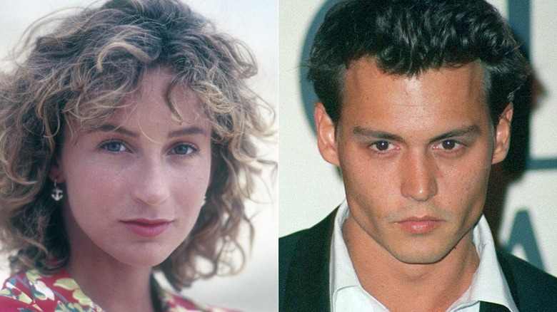 Jennifer Grey posant, Johnny Depp posant