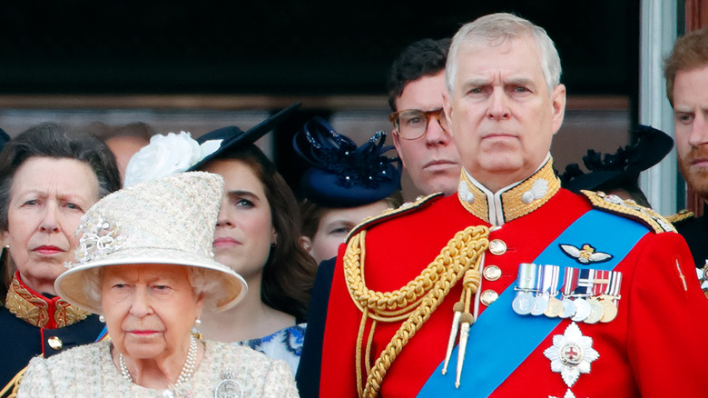 La reine Elizabeth et le prince Andrew 