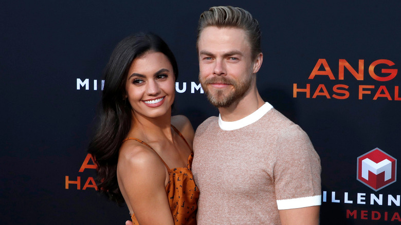 Derek Hough et Hayley Erbert à la première de "Angel Has Fallen"