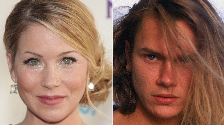 Christina Applegate et River Phoenix côte à côte