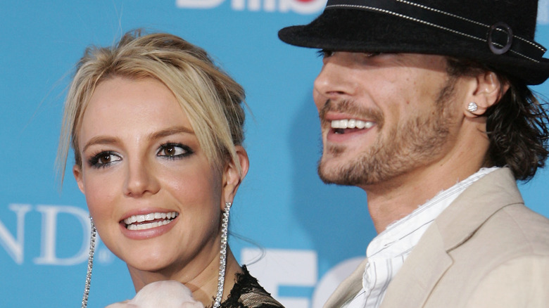 Britney Spears et Kevin Federline, souriants