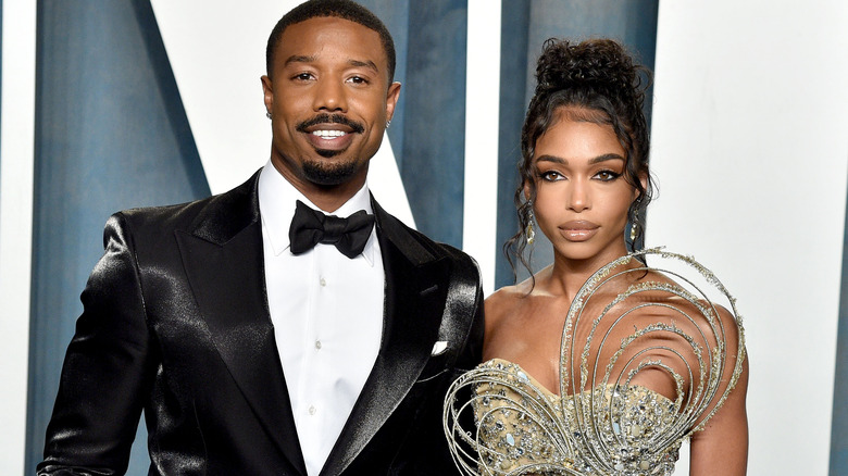 Michael B. Jordan et Lori Harvey posant