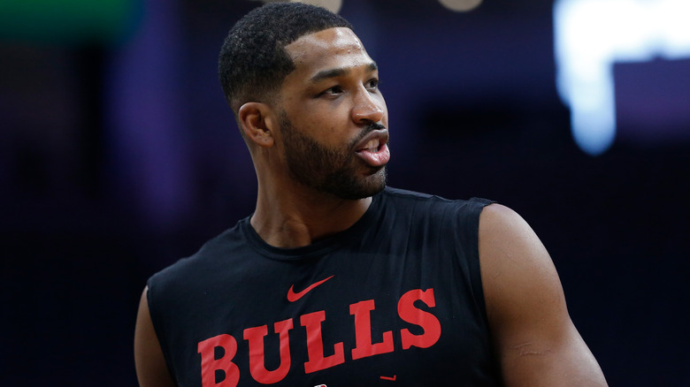 Tristan Thompson s'échauffe avant un match de basket