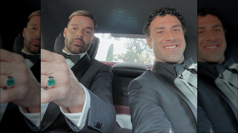 Ricky Martin et Jwan Yosef selfie de voiture