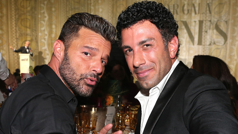 Ricky Martin et Jwan Yosef lors d'un dîner