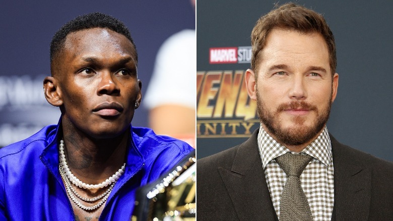 Israël Adesanya et Chris Pratt côte à côte