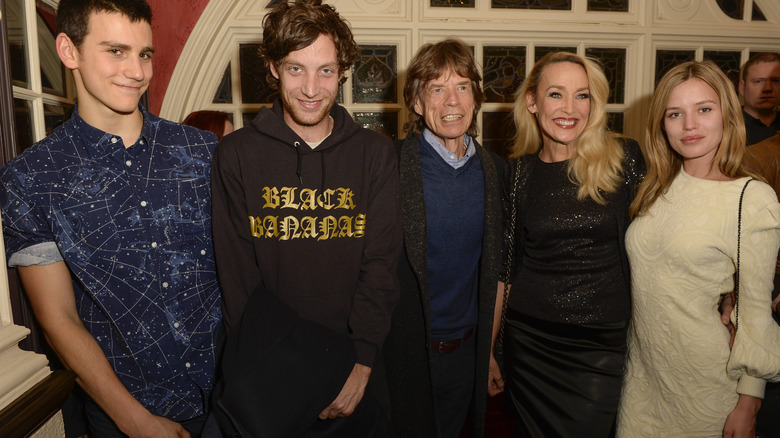 Mick Jagger, Jerry Hall et les enfants