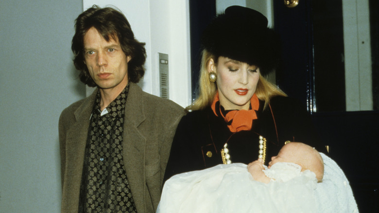 Mick Jagger, Jerry Hall et bébé