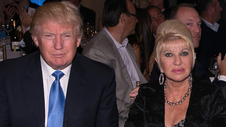 Ivana et Donald Trump lors d'un tournoi de golf