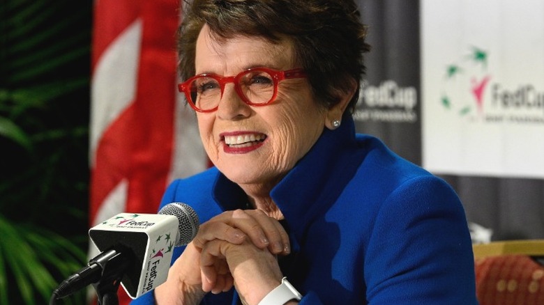 Billie Jean King souriant