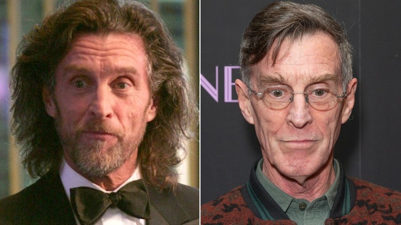 Une image composite de John Glover sur 'Smallville' et lors d'une première de film en 2019