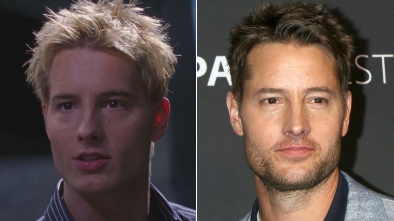 Une image composite de Justin Hartley sur 'Smallville' et au PaleyFest en 2022