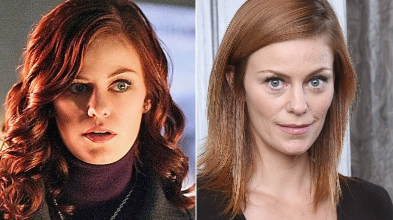 Une image composite de Cassidy Freeman sur 'Smallville' et au Build Studio New York en 2019