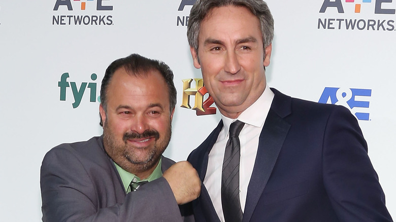 Frank Fritz (L) et Mike Wolfe assistent à l'Upfront 2015 d'A+E Network